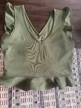 Sincerely Jules Ruffle sleeve active wear top